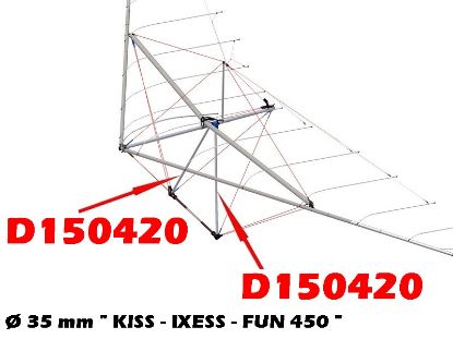 Picture of D150420 - MONTANT TRAPEZE Ø35 KISS-IXESS