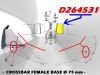 Picture of D264531 - CROSSBAR FEMALE BASE Ø 75 mm