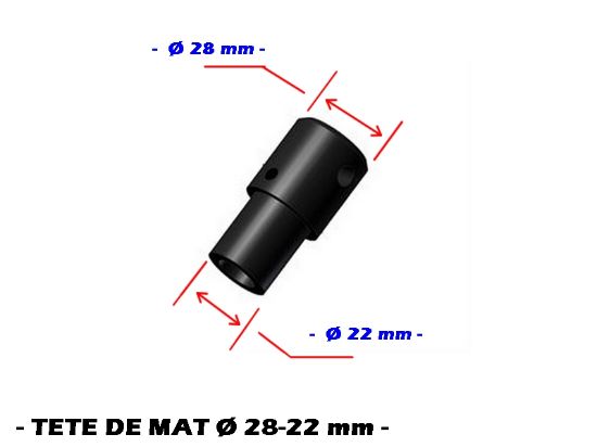 Image de D265010 - TETE DE MAT Ø28-22mm