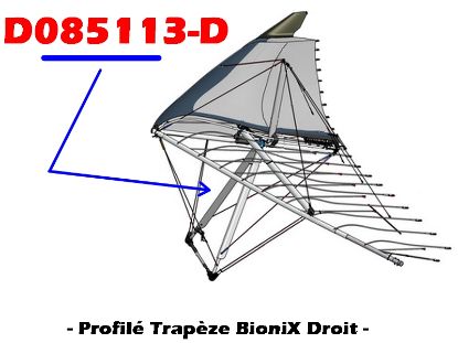 Image de D085113-D - PROFILE TRAPEZE BIONIX DROIT