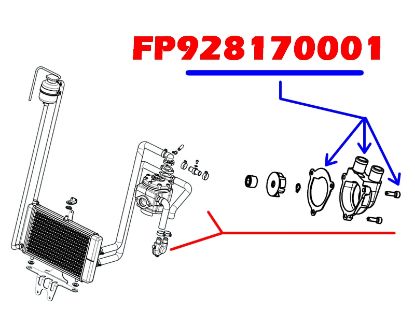 Image de FP928170001 - COUVERCLE POMPE A EAU  THOR250