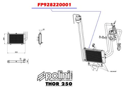 Image de FP928220001 - RADIATEUR EAU POLINI 