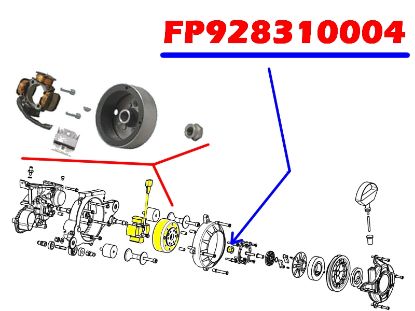 Image de FP928310004 - ECROU VOLANT ALLUMAGE M12x1,25