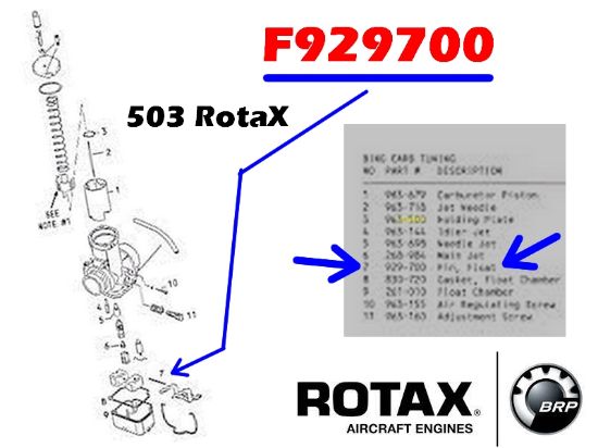 Image de F929700 - AXE LEVIER DE FLOTTEUR CARBU.