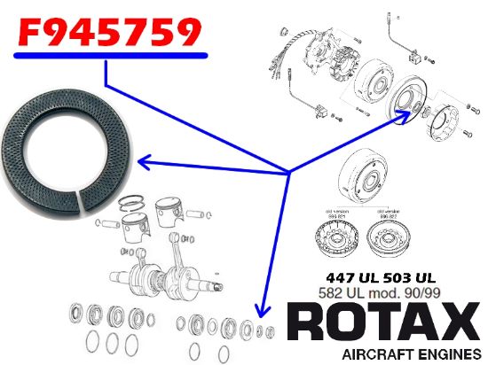 Image de F945759 - RONDELLE FREIN VOLANT MAGNET.