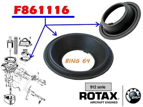 Image de F861116 - MEMBRANE CARBURATEUR BING 912