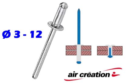 Image de I351110 - RIVET ALU ACIER 3-12