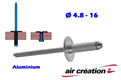 Image de I351610 - RIVET ALU ACIER TP 4.8-16