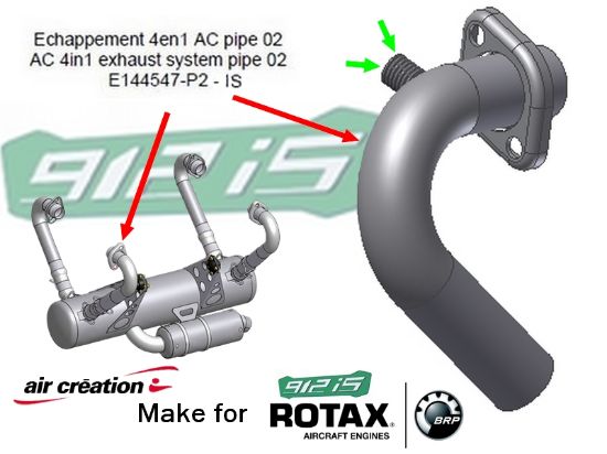 Image de E144547-P2-IS - ECHAPPEMENT 4en1 PIPE 2 IS