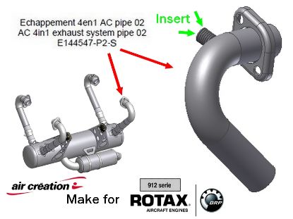 Image de E144547-P2-S - ECHAPPEMENT 4en1 PIPE 2+INSERT