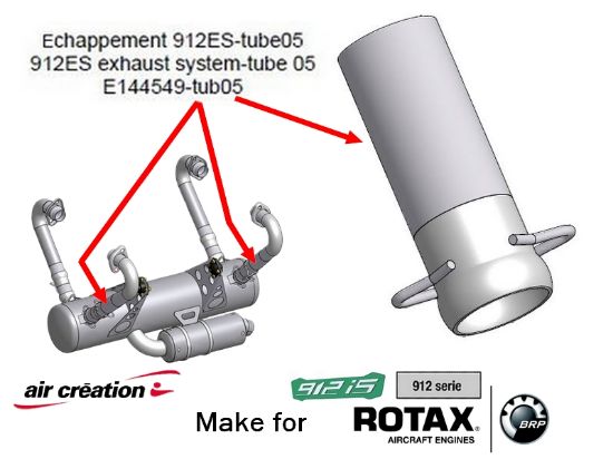 Image de E144549-TUB05 - ECHAPPEMENT 912 ES TUBE 05