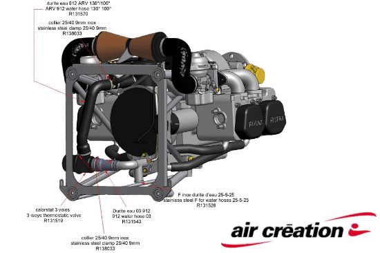 Image de Y001855 - Kit circuit d'eau Tanarg ARV 912 ES